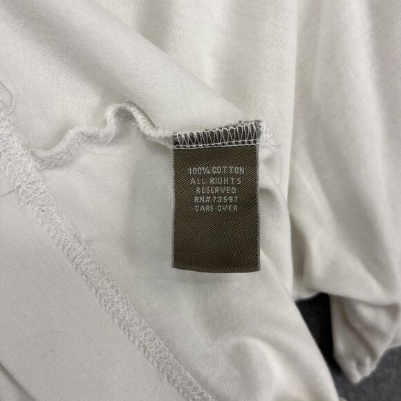 Raffi Shirt Mens Large White V Neck Tee T-Shirt Soft Cotton Basic Casual Top - Picture 10 of 15